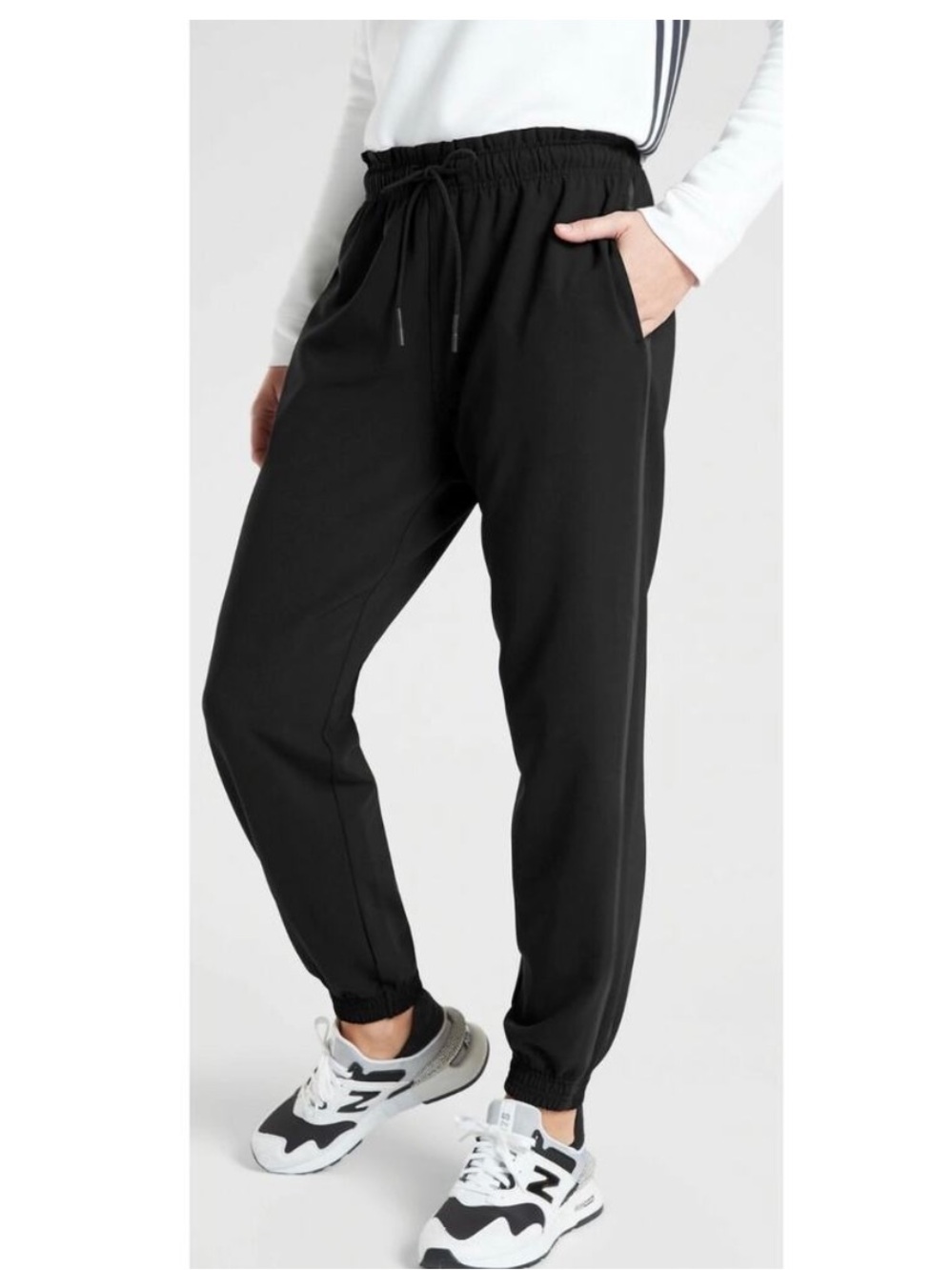 Athleta Black Metropolitan Elastic Waist Jogger Pants
